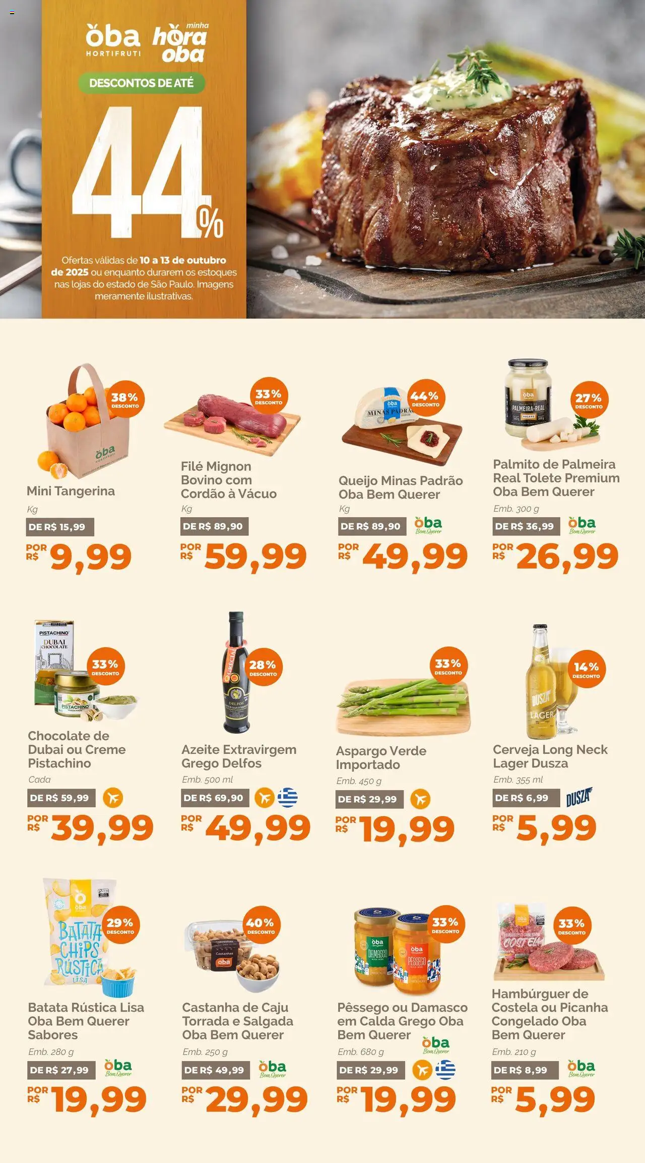 Oba Hortifruti folheto "Ofertas da semana" válido a partir de 10/10/2025 - número de página 1