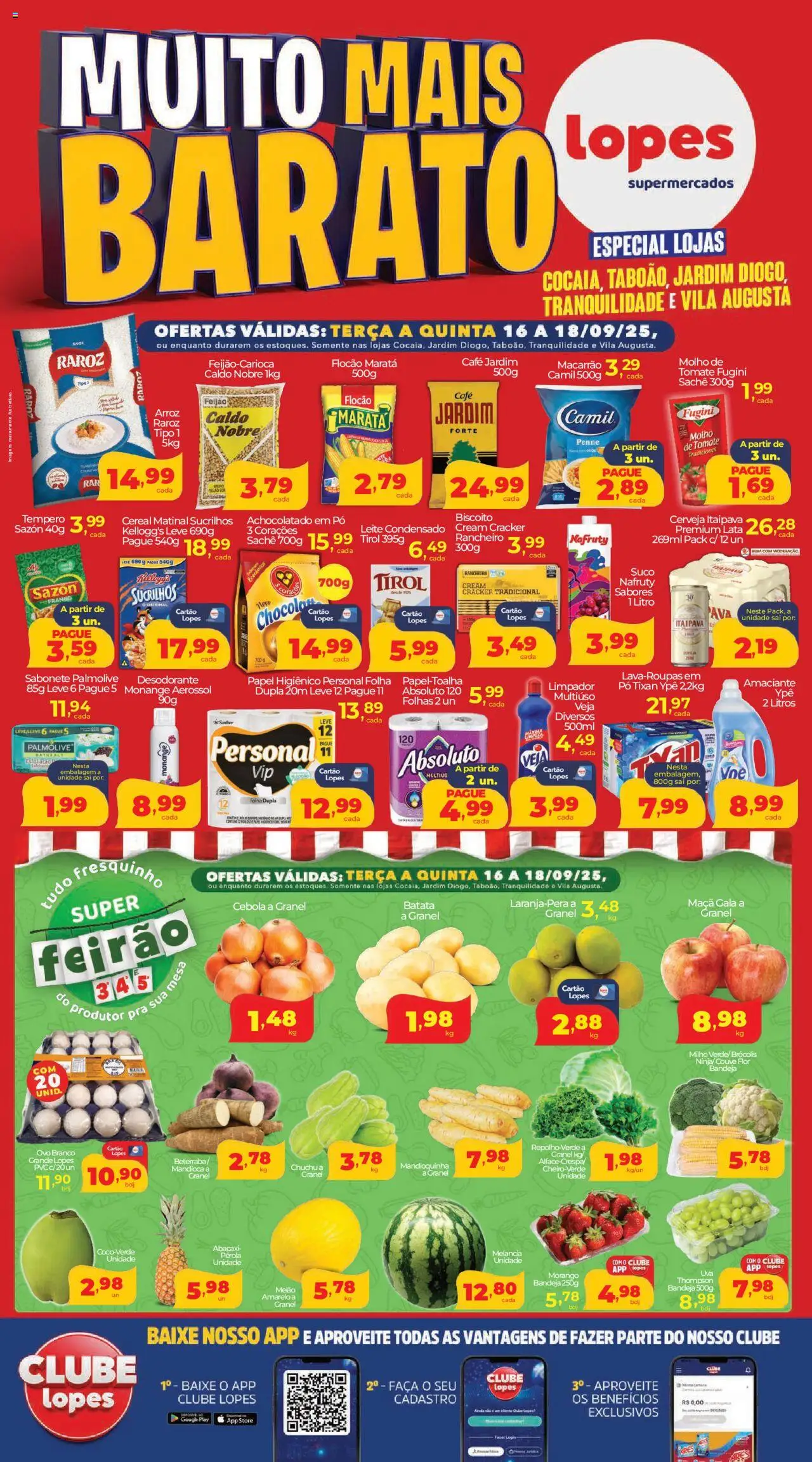 Lopes Supermercados folheto "Ofertas Muito Mais Barato" válido a partir de 16/09/2025 - número de página 1