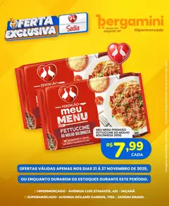 Pré-Visualização do folheto "Ofertas Sadia e Perdigão" da loja Supermercado Bergamini válido a partir de 21/11/2025 | Página: 1