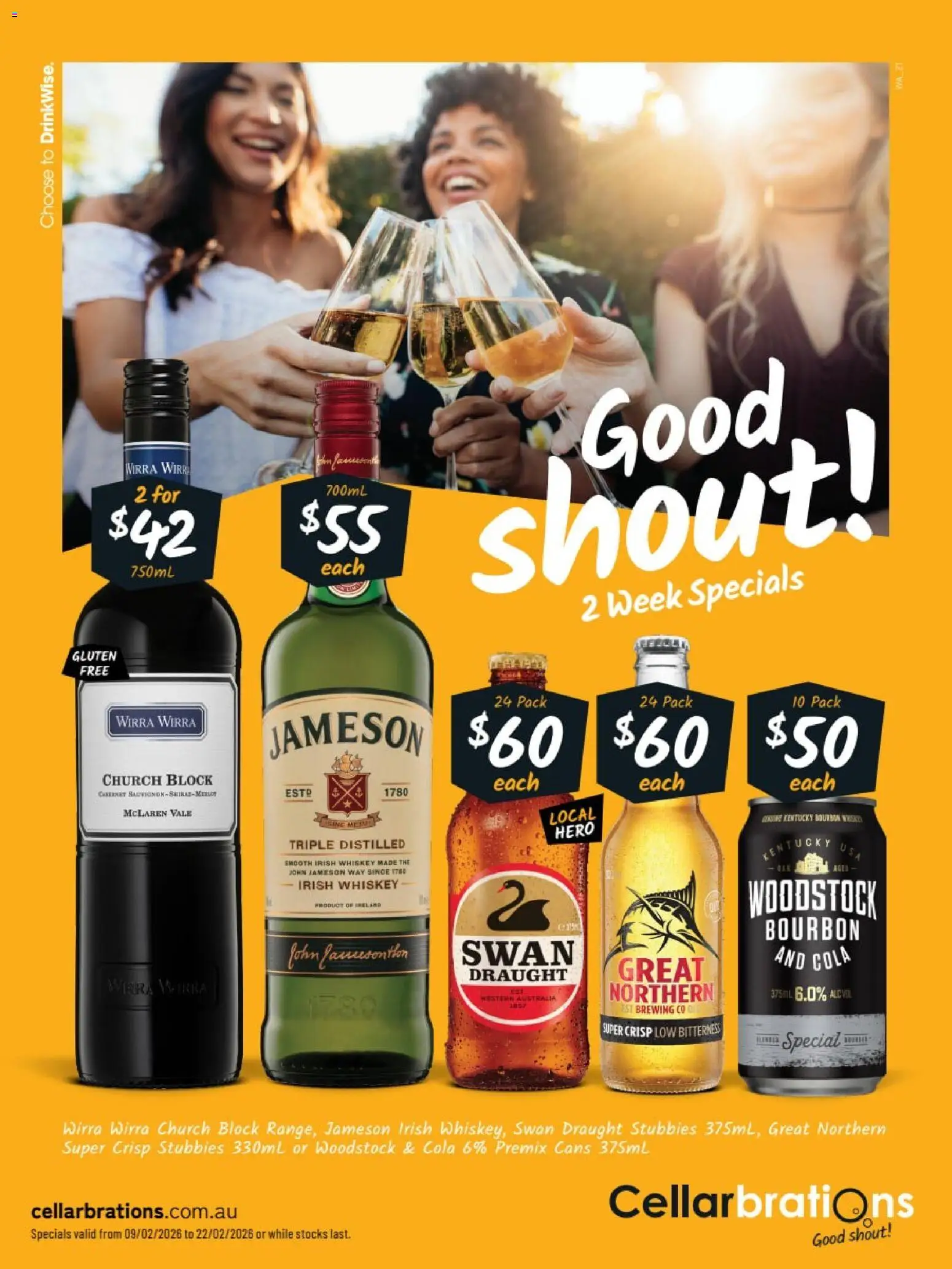 Preview of catalogue Catalogue WA from shop Cellarbrations valid 09/02/2026