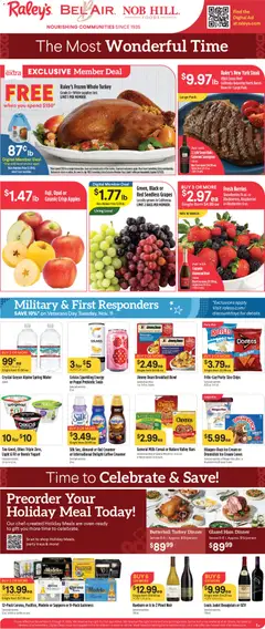 Ad Preview of Raley's Weekly Ad from 11/05/2025 | Page: 1