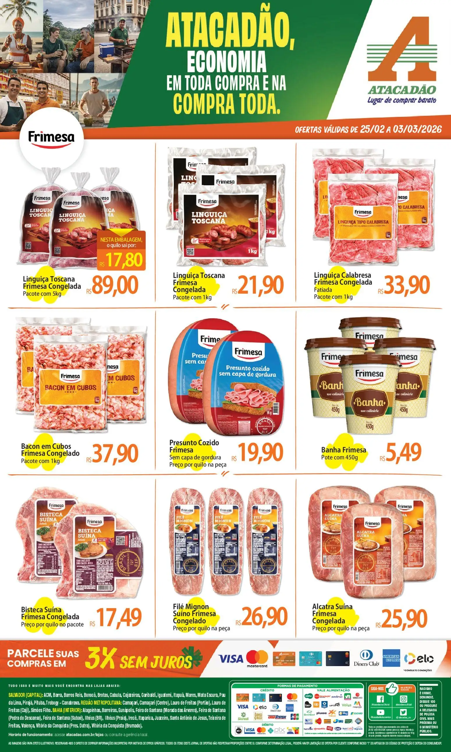 Pré-Visualização do folheto "Ofertas - BA" da loja Atacadão válido a partir de 25/02/2026