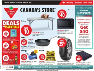 Preview of leaflet Flyer / circulaire from shop Canadian Tire is valid from Aug 14, 2025