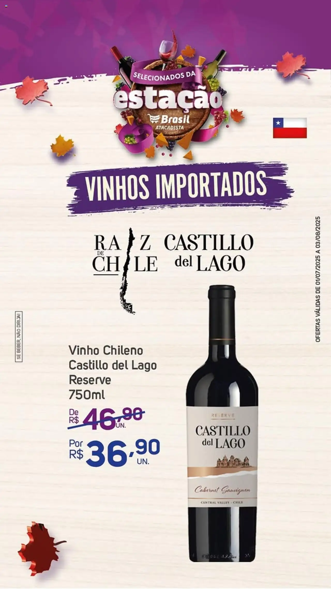 Brasil Atacadista folheto "Ofertas Vinhos" válido a partir de 01/07/2025 - número de página 1 - Vinho