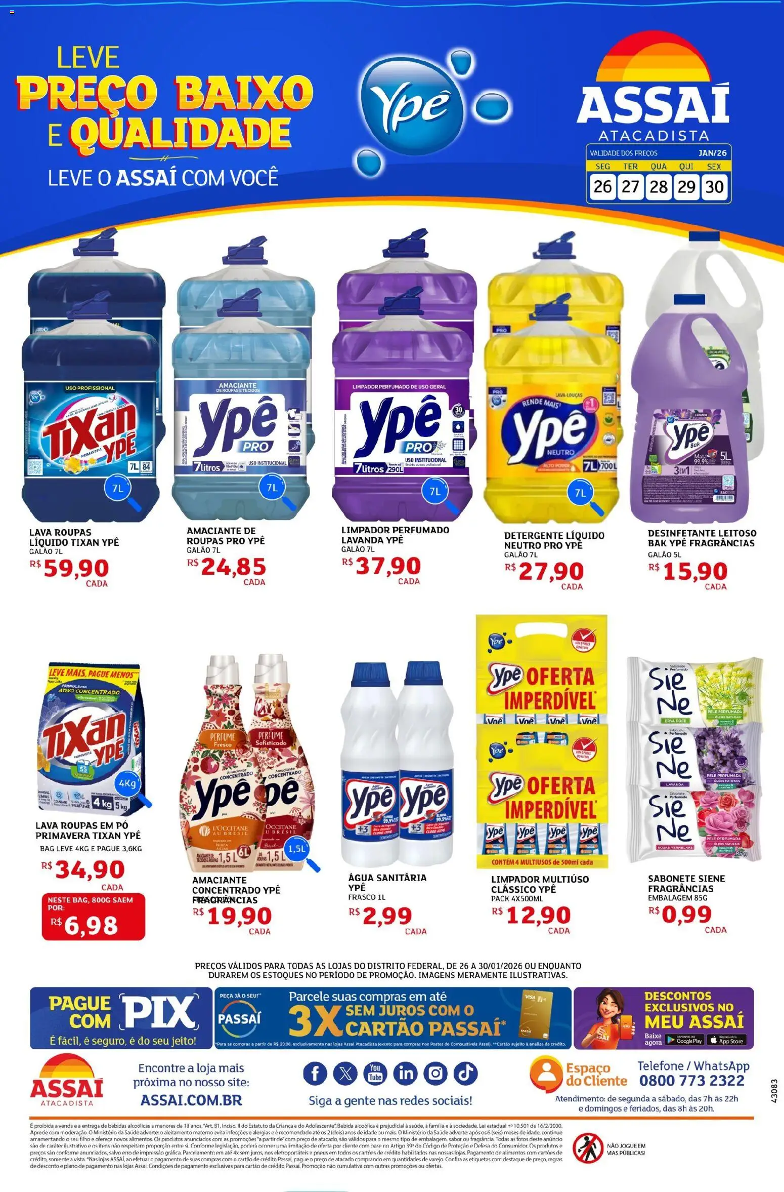 Pré-Visualização do folheto "Encarte - DF" da loja Assaí Atacadista válido a partir de 26/01/2026