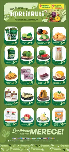 Pré-Visualização do folheto "Comercial Esperança ofertas Hortifruti" da loja Comercial Esperança válido a partir de 17/03/2026