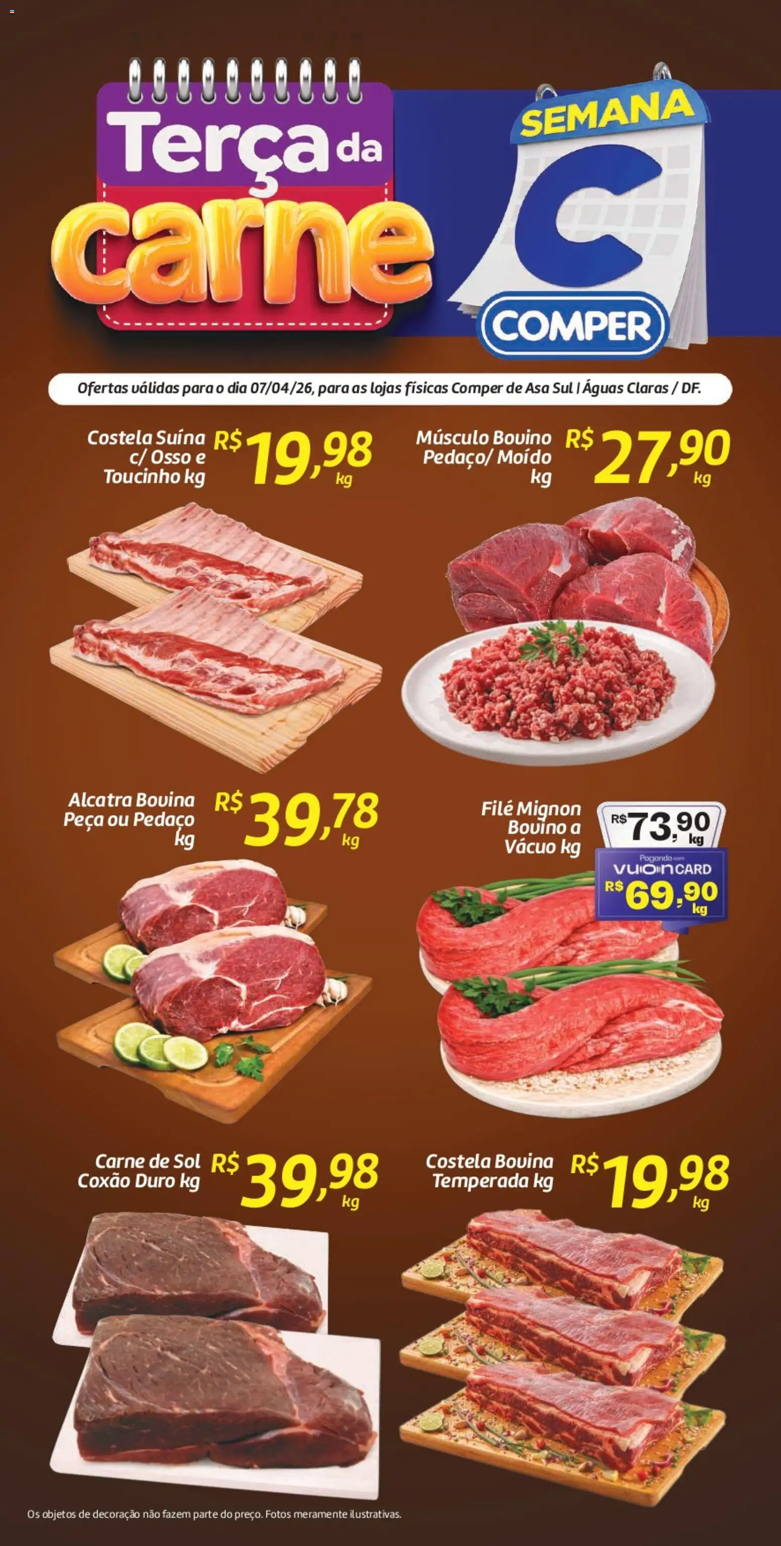 Pré-Visualização do folheto "Comper ofertas Terça da Carne" da loja Comper válido a partir de 07/04/2026