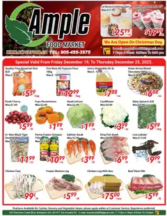 Un aperçu du dépliant Weekly flyer Brampton du magasin Ample Food Market est valide à partir 19 déc. 2025