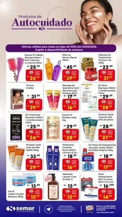 Pré-Visualização do folheto "Ofertas Autocuidado" da loja Semar Supermercado válido a partir de 11/02/2026