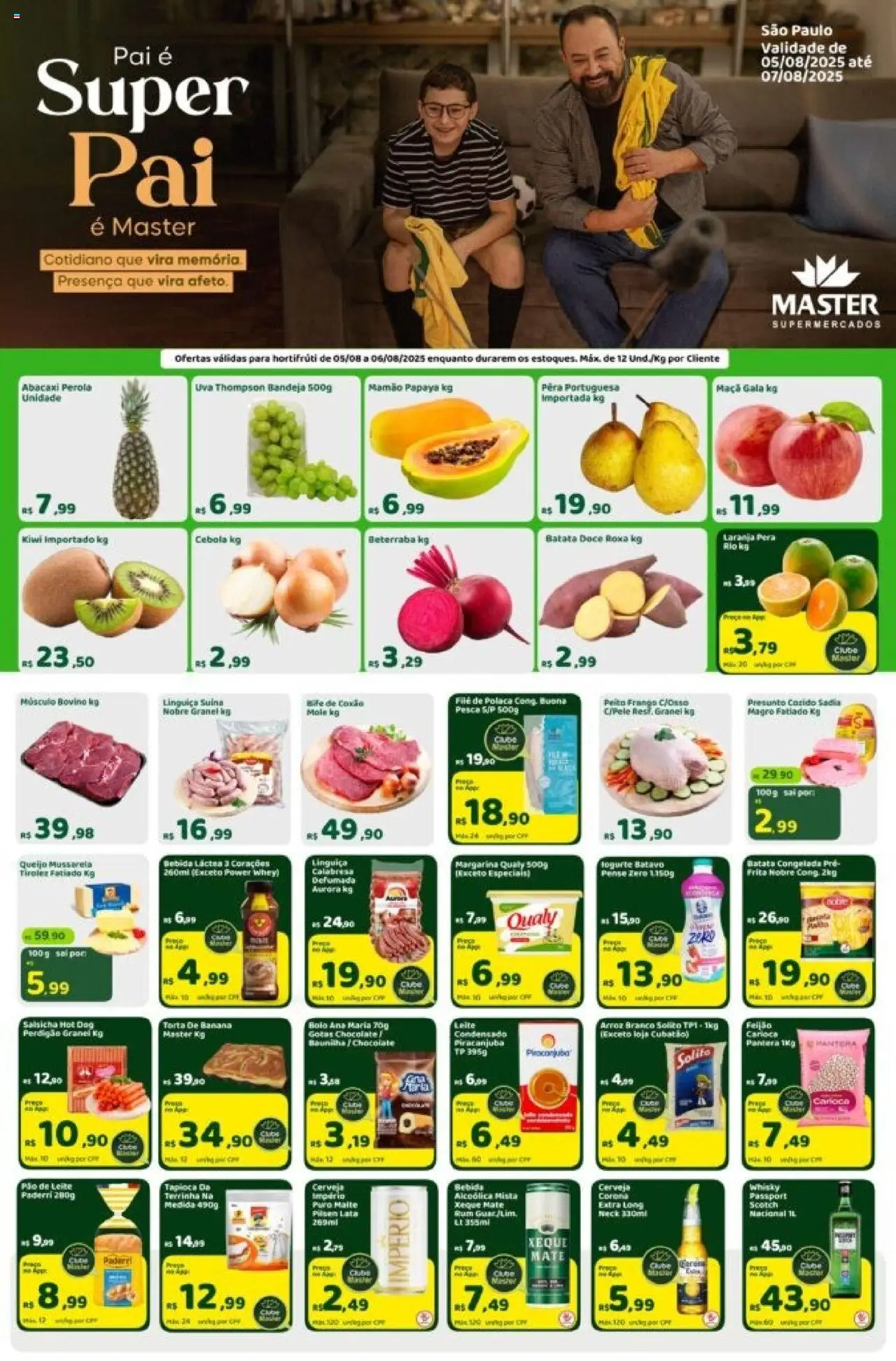 Master folheto "Ofertas Super Pai" válido a partir de 05/08/2025 - número de página 1