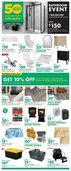 Un aperçu du dépliant Weekly flyer / circulaire du magasin Kent est valide à partir 5 févr. 2026
