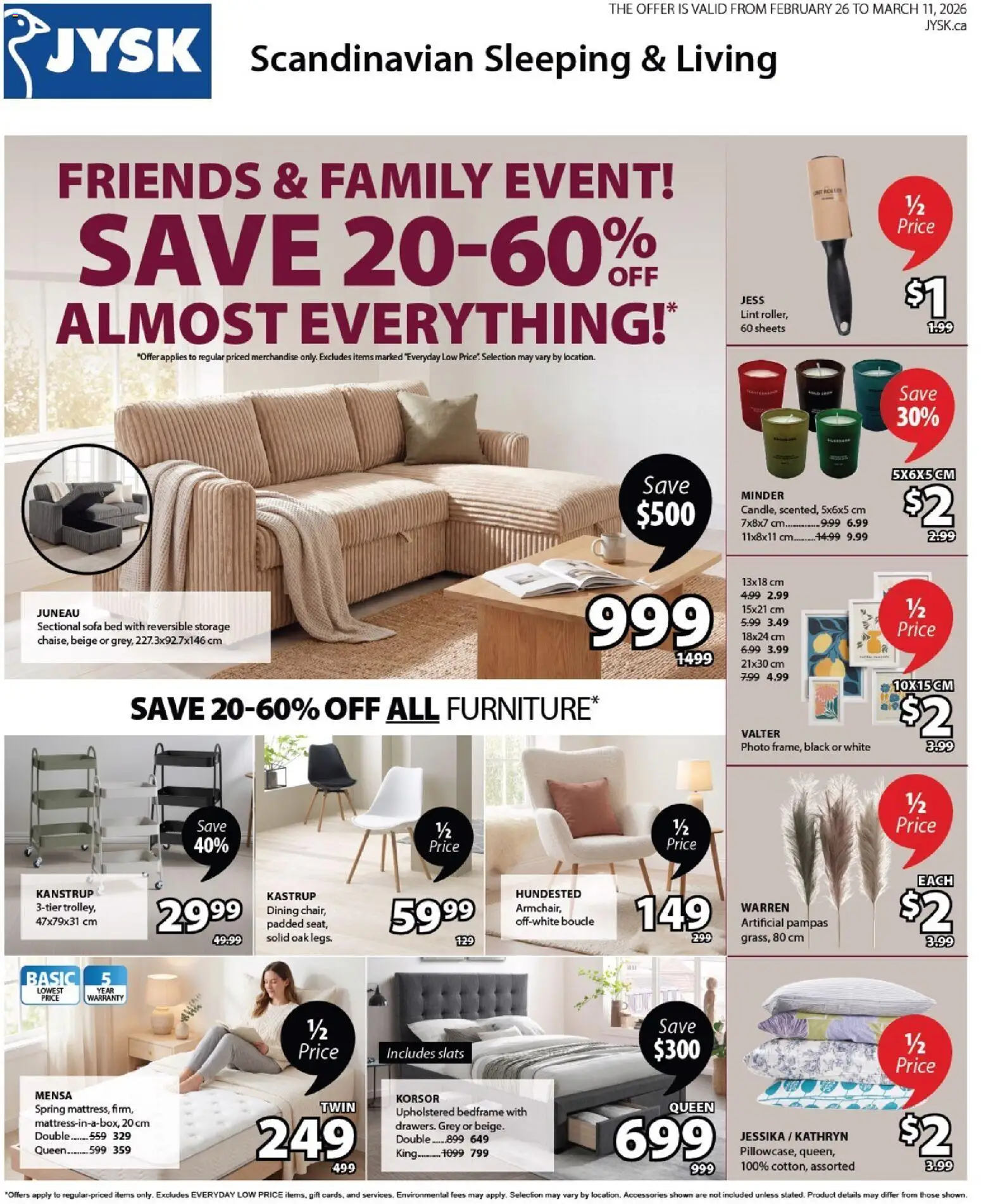 Preview of leaflet Weekly Flyer from shop JYSK is valid from Feb 26, 2026