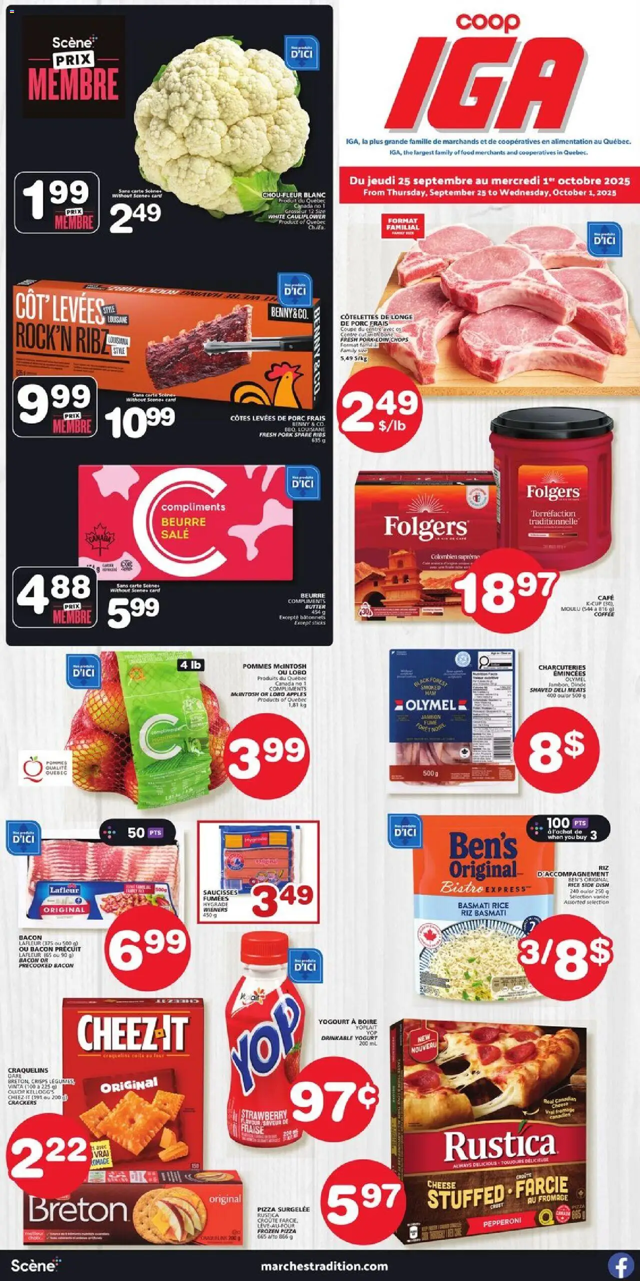 IGA flyer valid from Sep 25, 2025 - page number 1