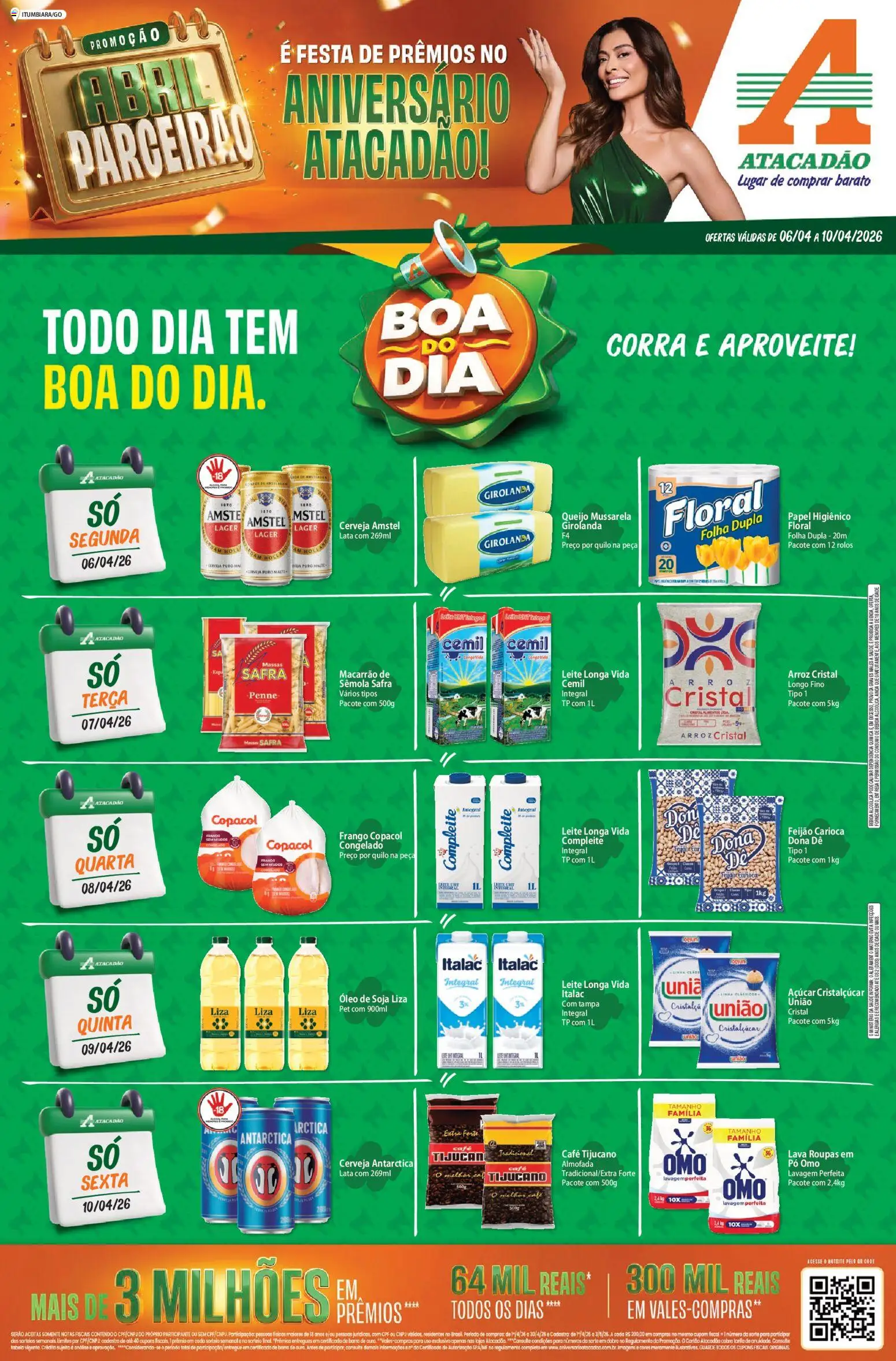 Pré-Visualização do folheto "Atacadão ofertas - GO" da loja Atacadão válido a partir de 06/04/2026