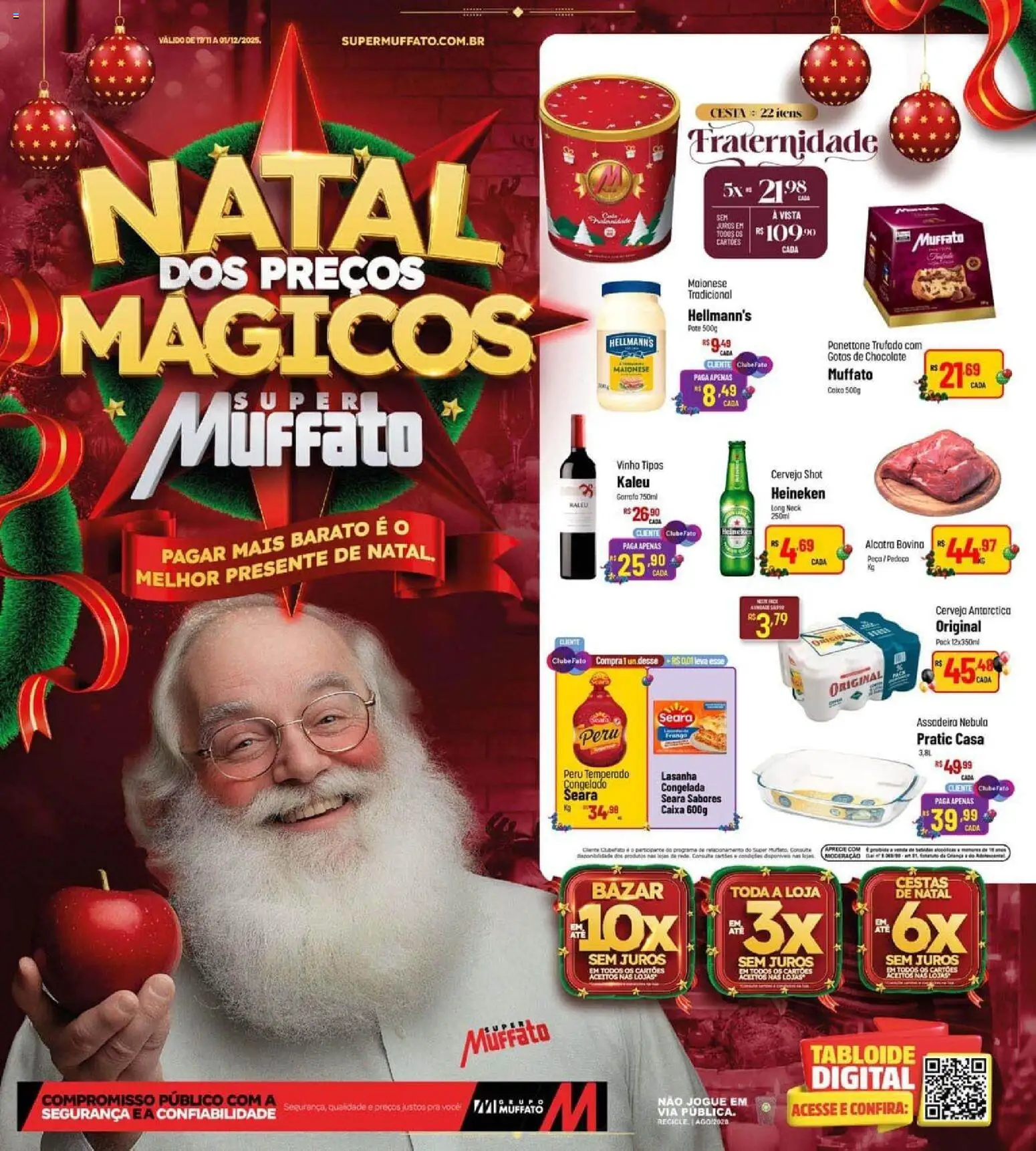 Pré-Visualização do folheto "Ofertas de Natal dos preços mágicos" da loja Max Atacadista válido a partir de 17/11/2025