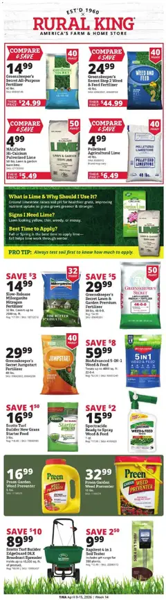 Ad Preview of Rural King Rural King Weekly Ad from 04/09/2026