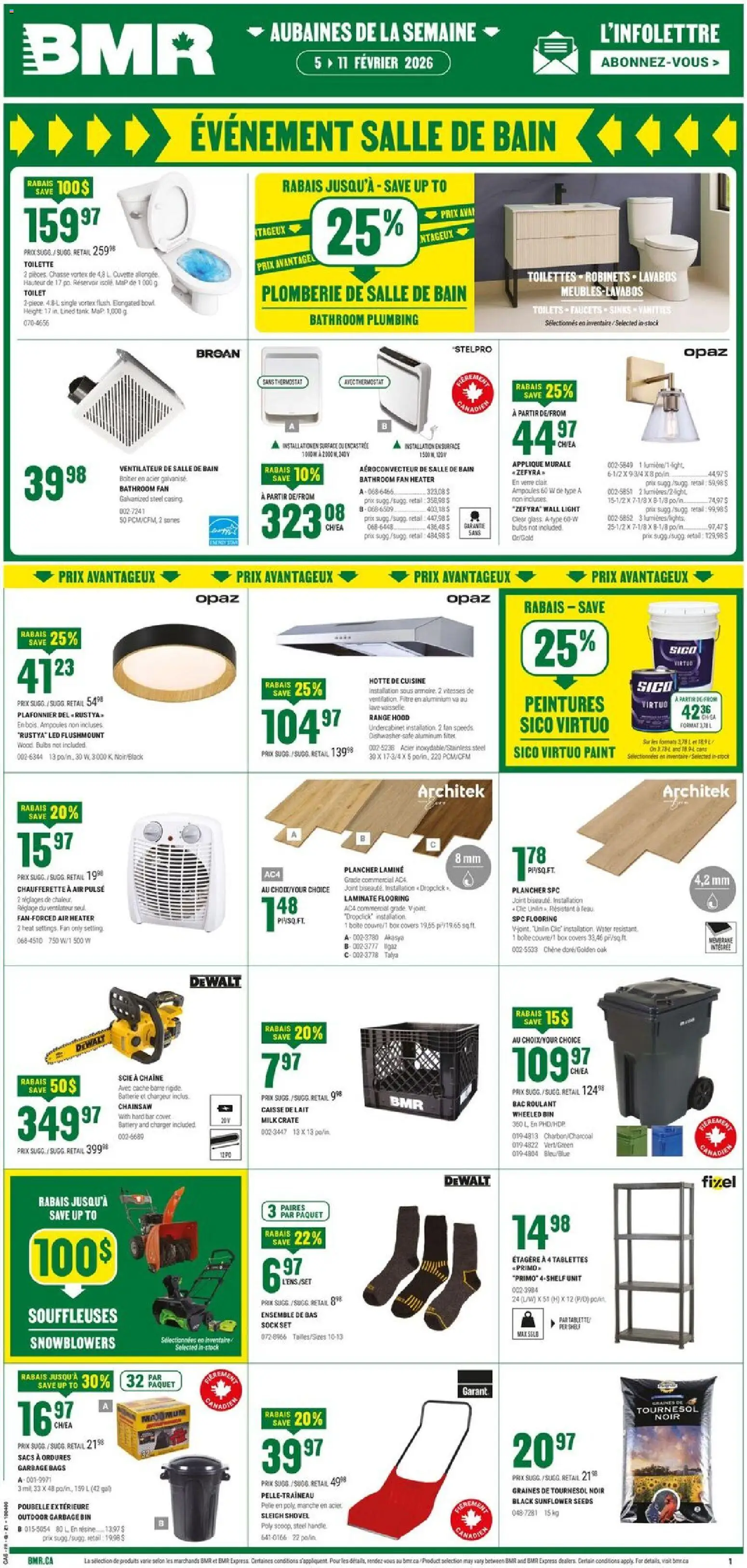 Preview of leaflet Weekly flyer / circulaire from shop BMR is valid from Feb 05, 2026