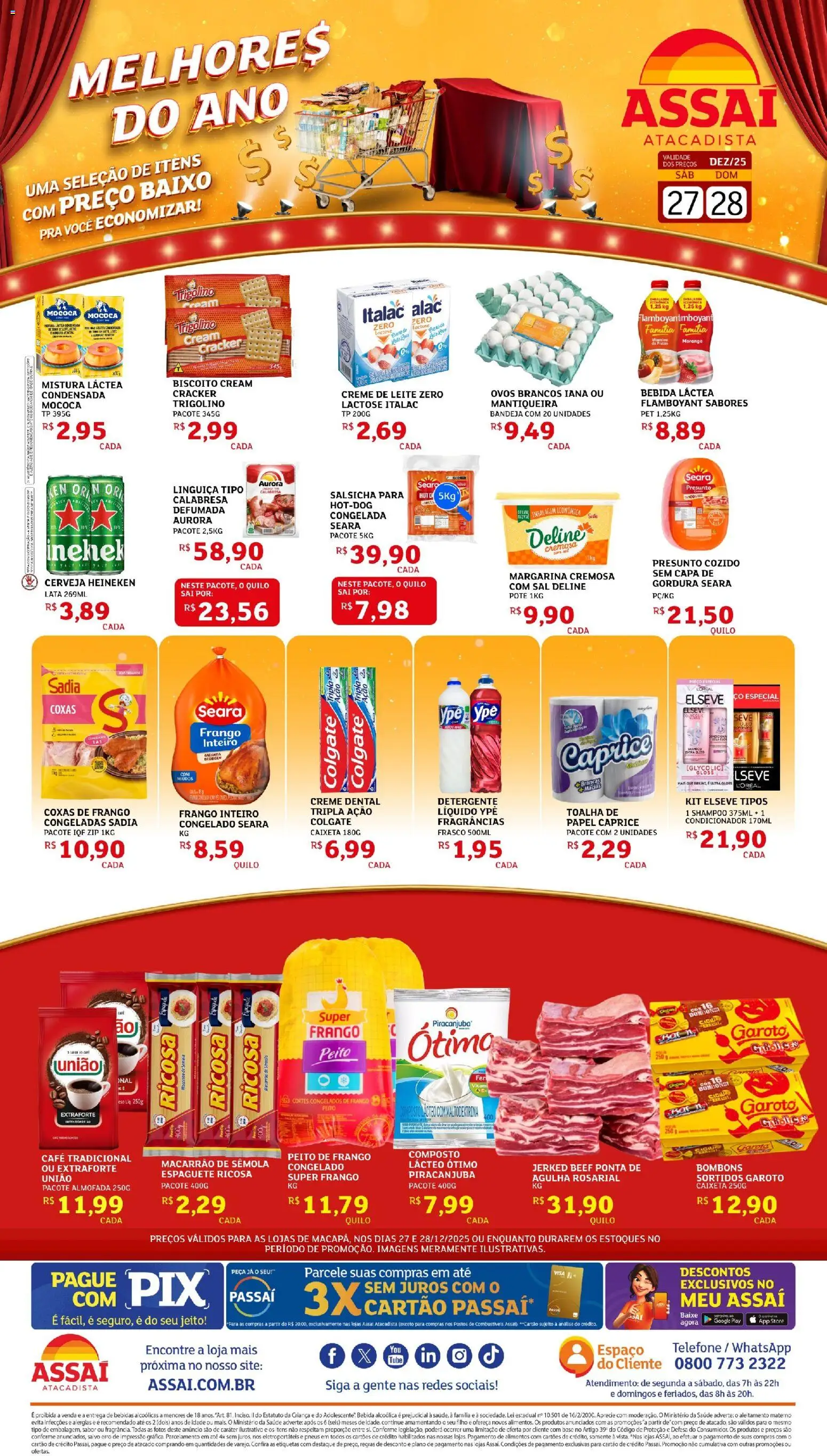Pré-Visualização do folheto "Encarte - AP" da loja Assaí Atacadista válido a partir de 27/12/2025