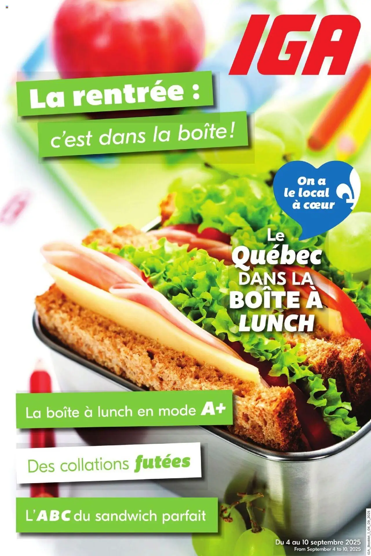 IGA flyer valid from Sep 04, 2025 - page number 1
