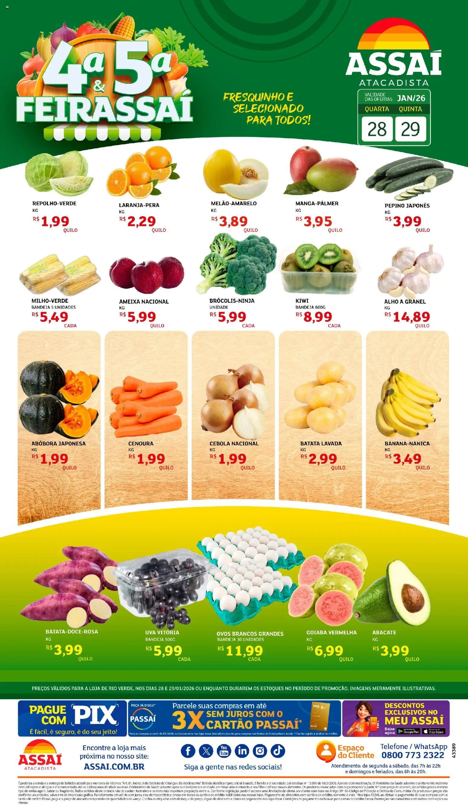Pré-Visualização do folheto "Encarte - GO" da loja Assaí Atacadista válido a partir de 28/01/2026