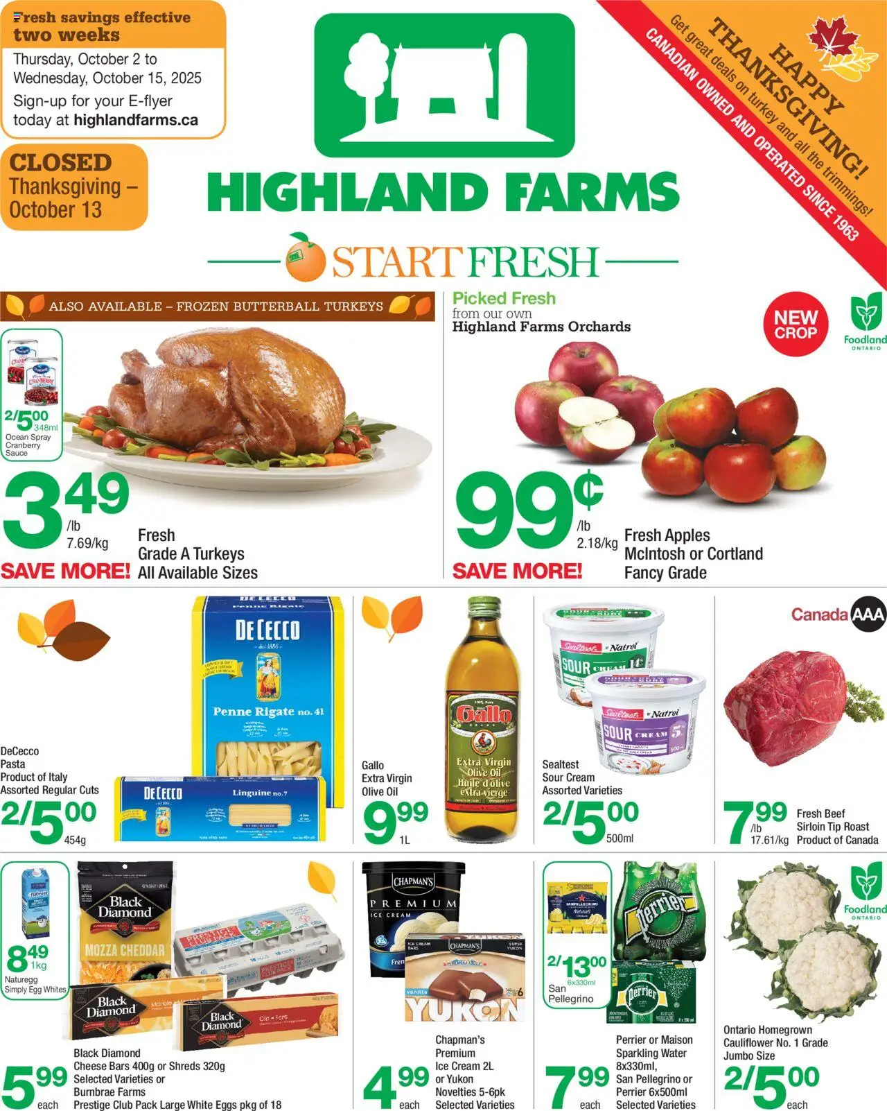 Highland Farms flyer valid from Oct 02, 2025 - page number 1