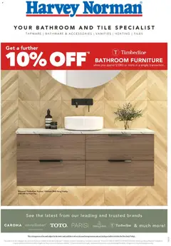 Preview of catalogue Harvey Norman April Bathroom from shop Harvey Norman valid 08/04/2026