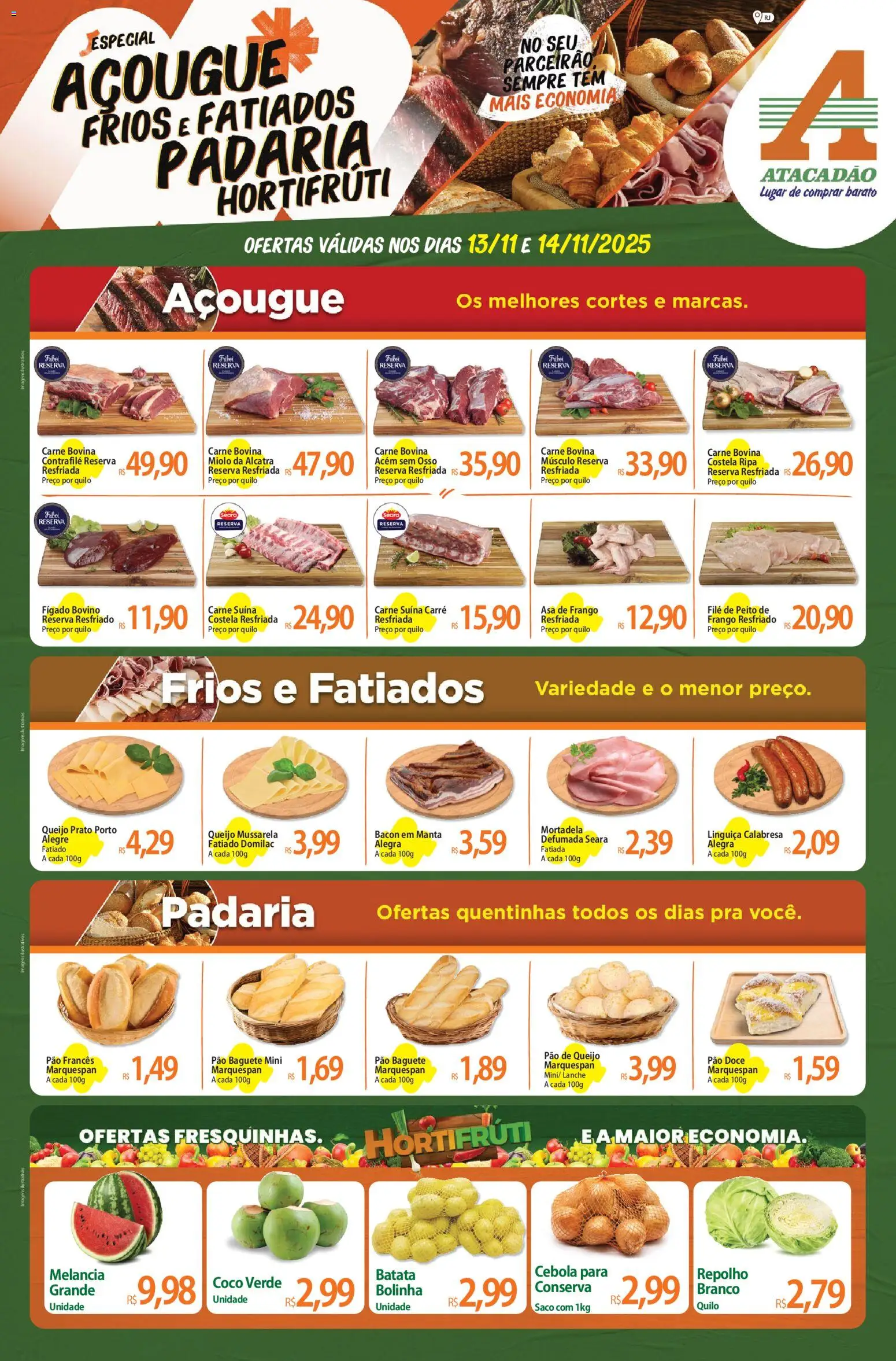 Pré-Visualização do folheto "Ofertas - RJ" da loja Atacadão válido a partir de 13/11/2025