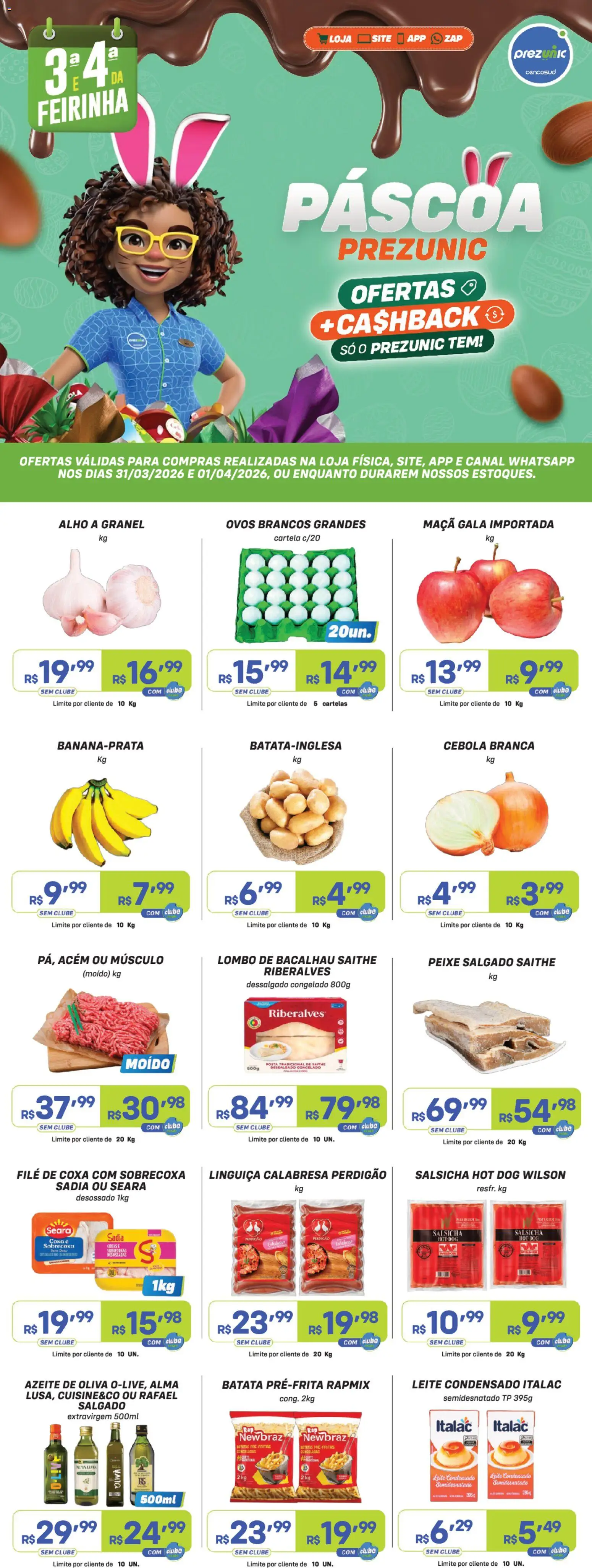 Pré-Visualização do folheto "Prezunic ofertas" da loja Prezunic válido a partir de 31/03/2026