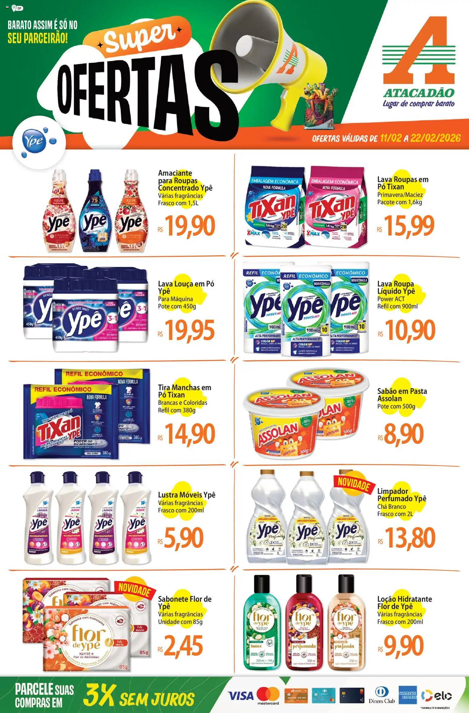 Pré-Visualização do folheto "Ofertas - DF" da loja Atacadão válido a partir de 11/02/2026