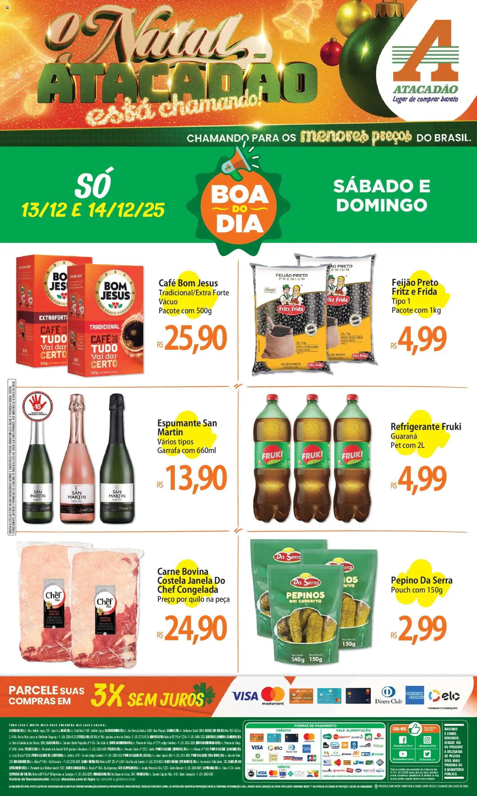 Pré-Visualização do folheto "Ofertas - RS" da loja Atacadão válido a partir de 13/12/2025