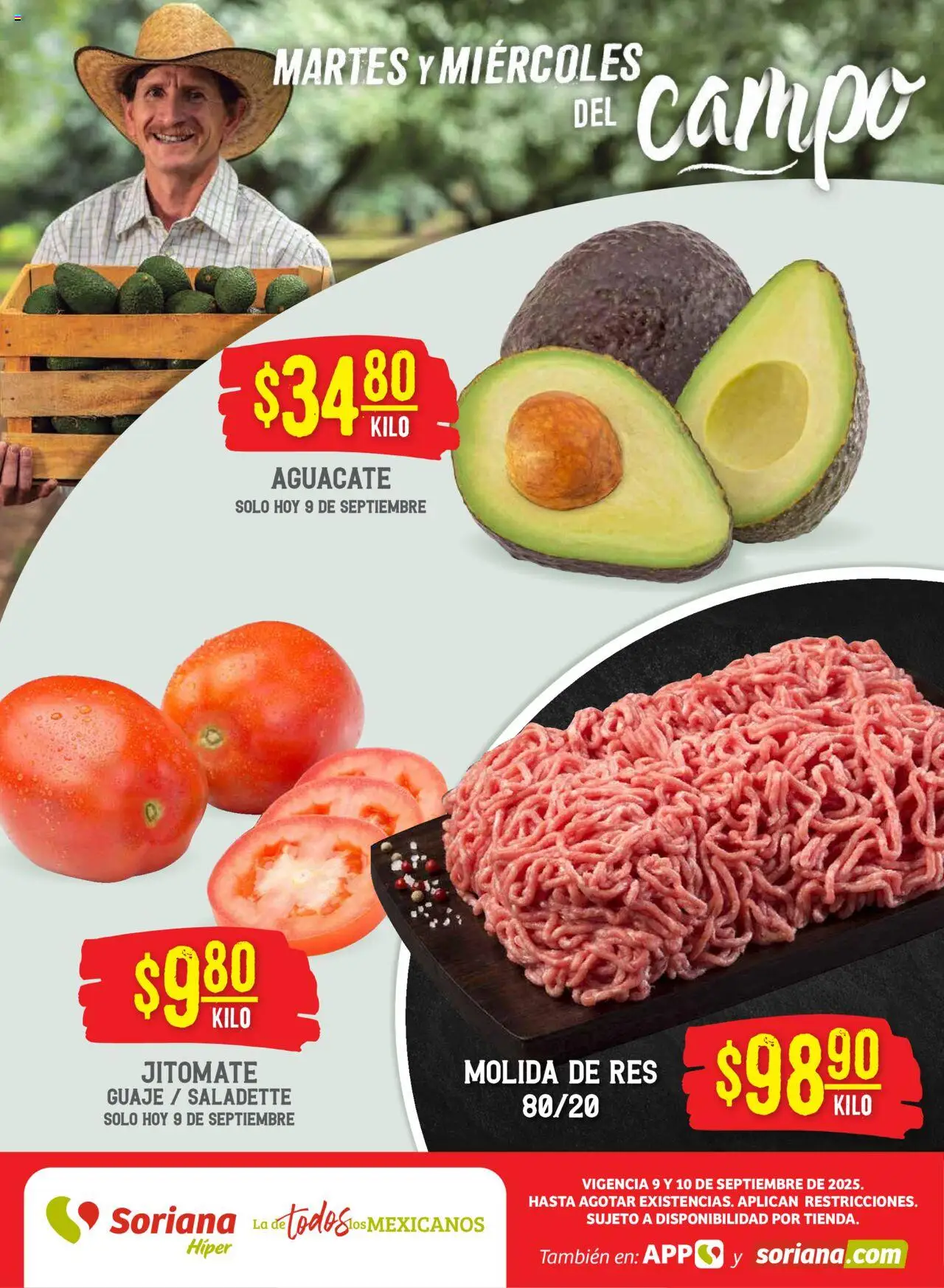 Martes y Miércoles del Campo Híper: BCS, Son y Sin Soriana y sus promociones válidas desde el 09/09/2025 - Número de página 1