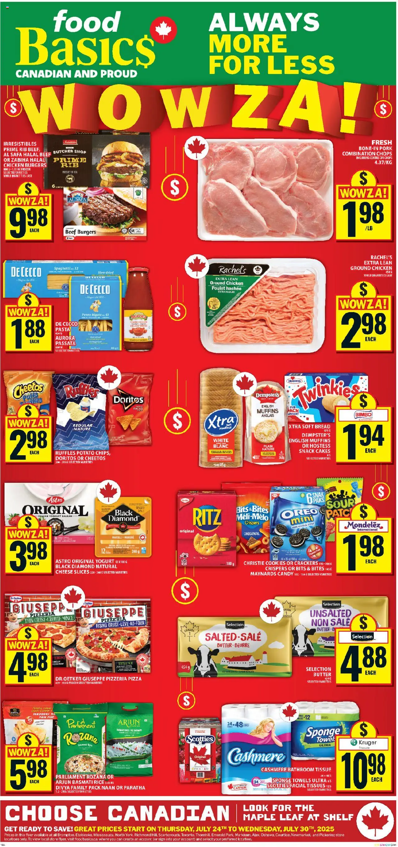 Food Basics flyer valid from Jul 24, 2025 - page number 1