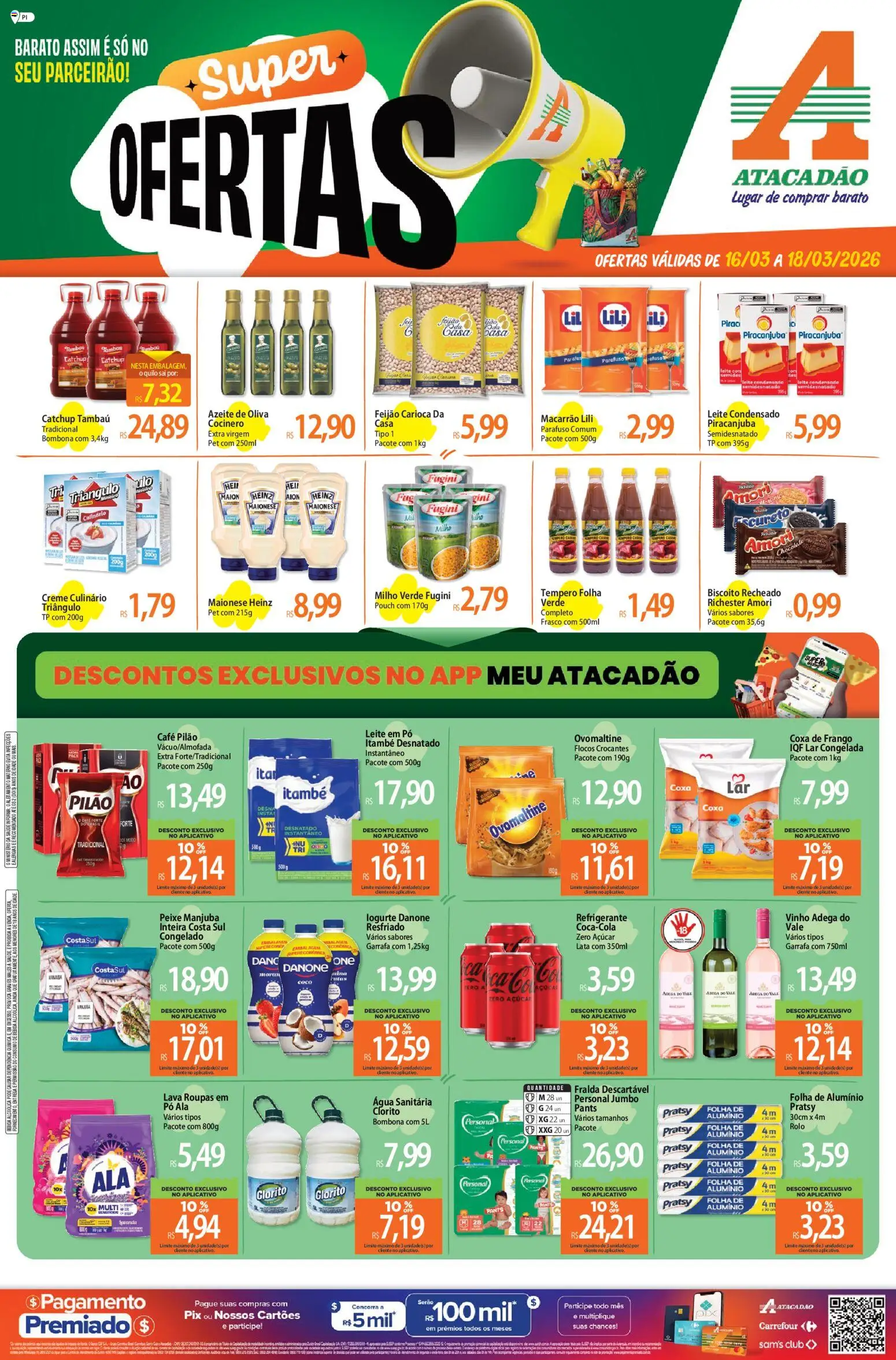 Pré-Visualização do folheto "Atacadão ofertas - PI" da loja Atacadão válido a partir de 16/03/2026