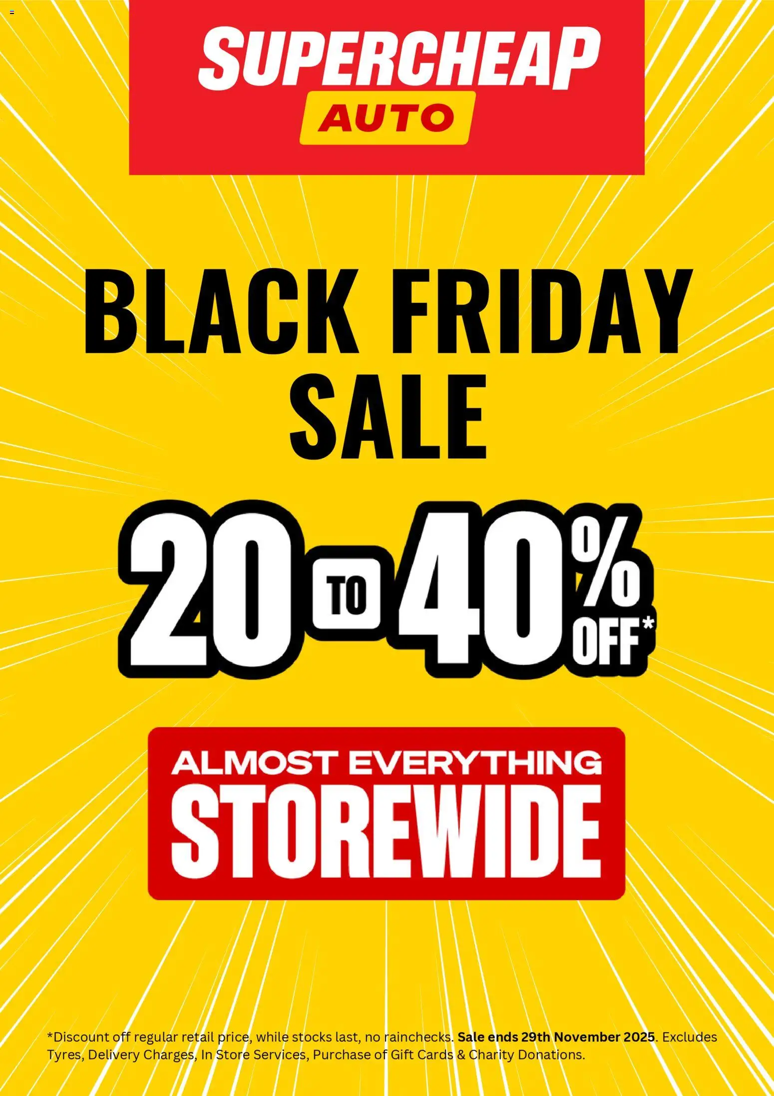 Preview of catalogue Black Friday from shop Supercheap Auto valid 27/11/2025