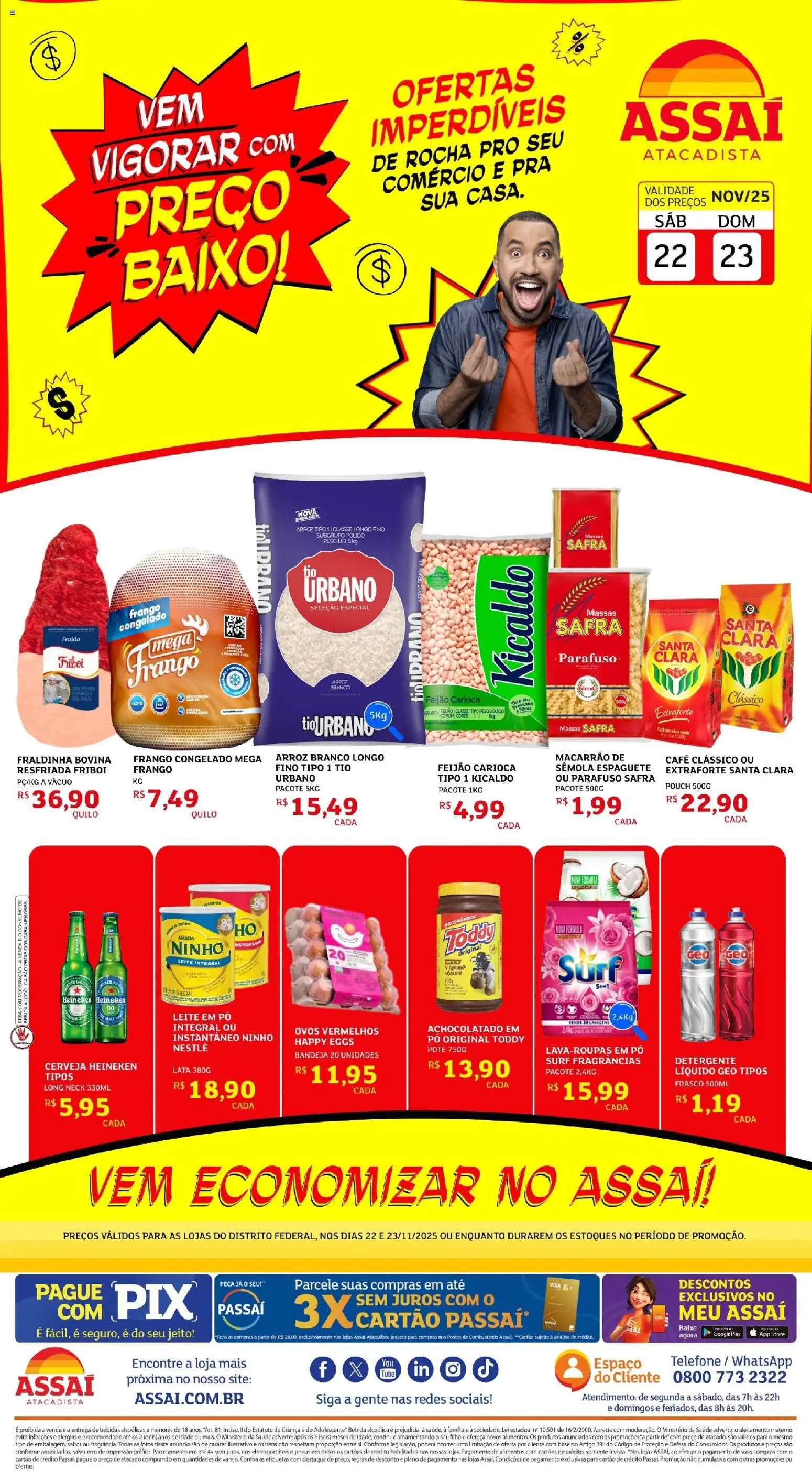 Pré-Visualização do folheto "Encarte - DF" da loja Assaí Atacadista válido a partir de 22/11/2025