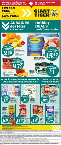 Un aperçu du dépliant Circulaire du magasin Giant Tiger est valide à partir 3 déc. 2025