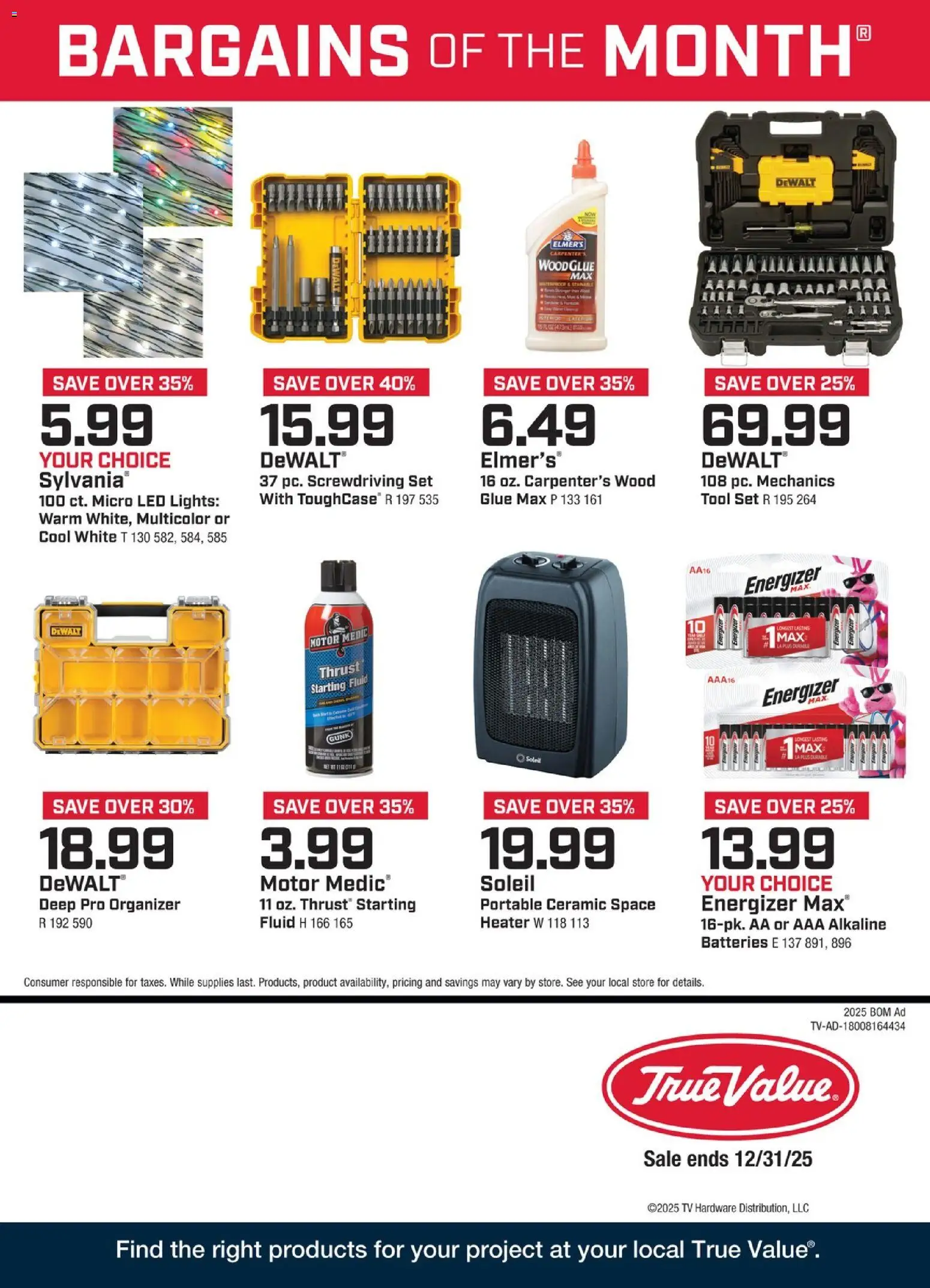 Ad Preview of True Value December Bargains of the Month from 12/01/2025