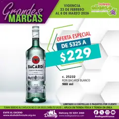 Vista previa las ofertas de la tienda Bodegas Alianza - Catálogo Grandes Marcas desde el 23/02/2026 