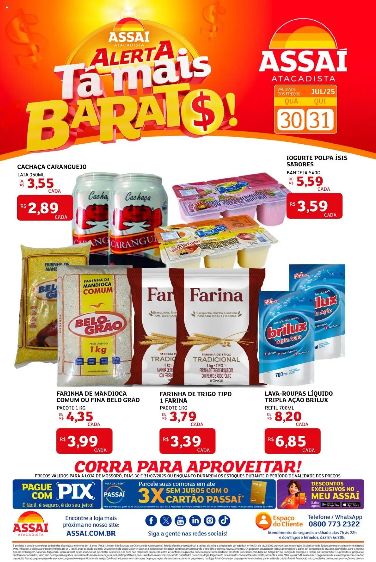 Assaí Atacadista folheto "Encarte - RN" válido a partir de 30/07/2025 - número de página 1
