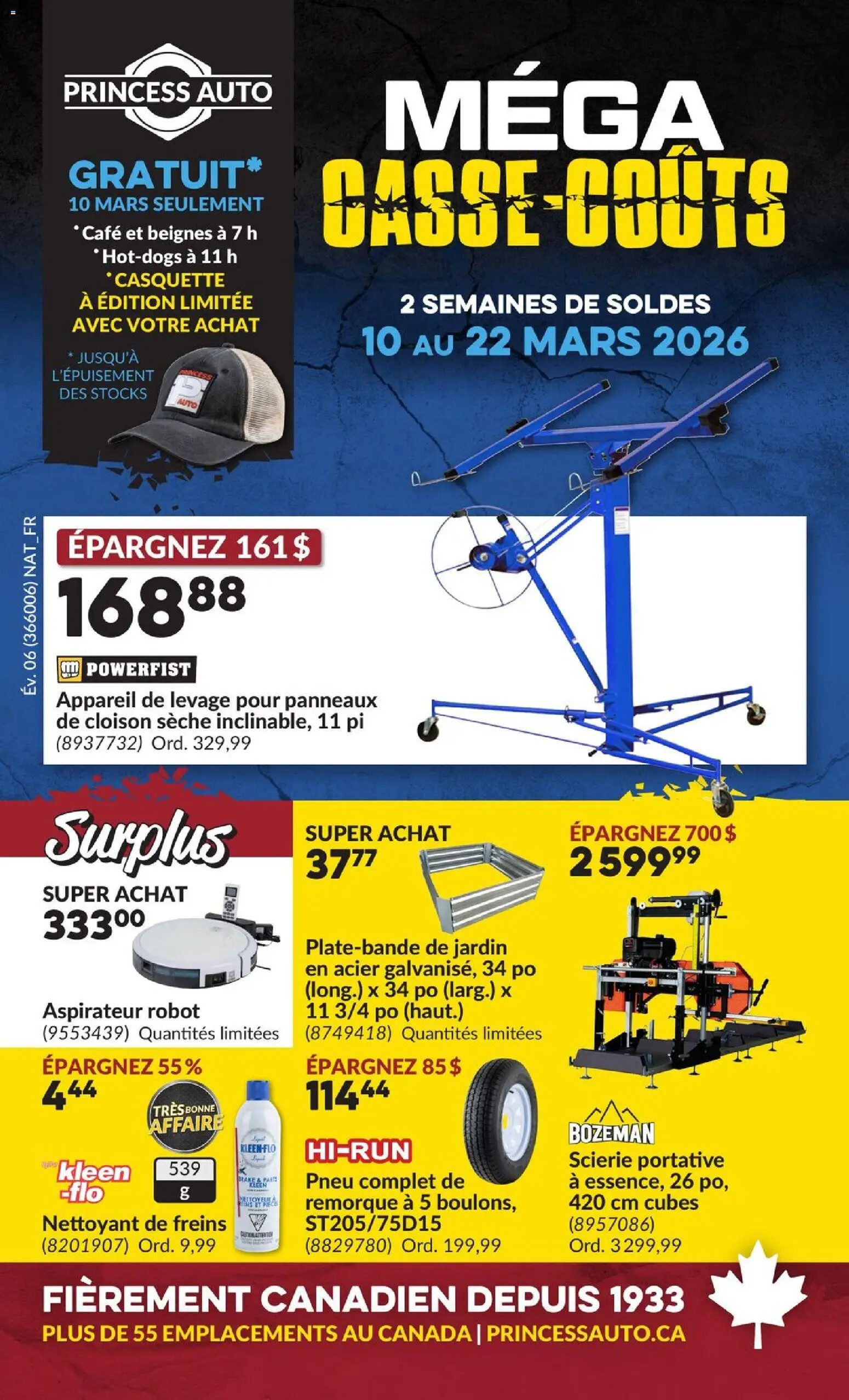 Preview of leaflet Princess Auto circulaire - 2 Semaines de Soldes ! from shop Princess Auto is valid from Mar 10, 2026 - Robot
