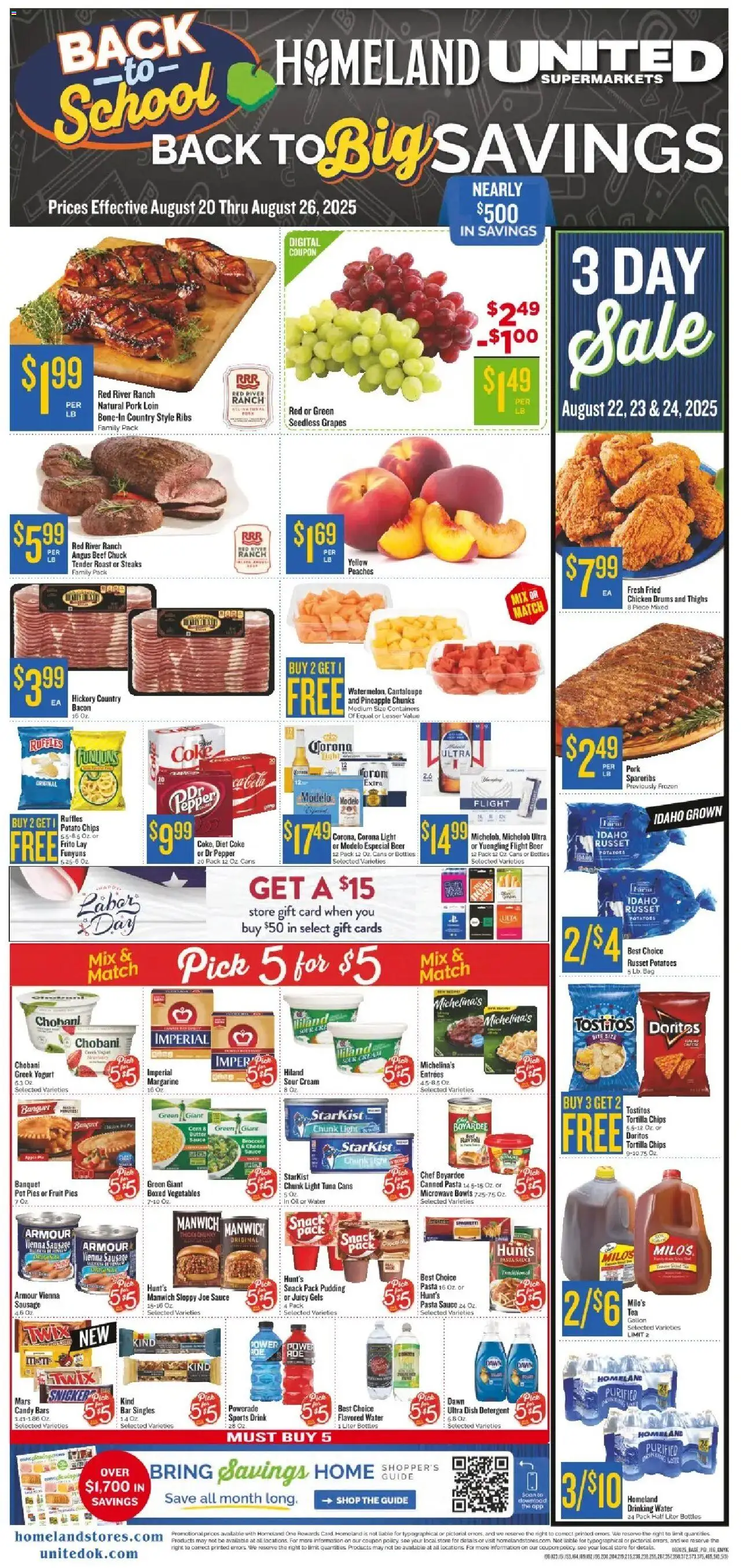Homeland Weekly Ad from 08/20/2025 - Flyer - Page number 1