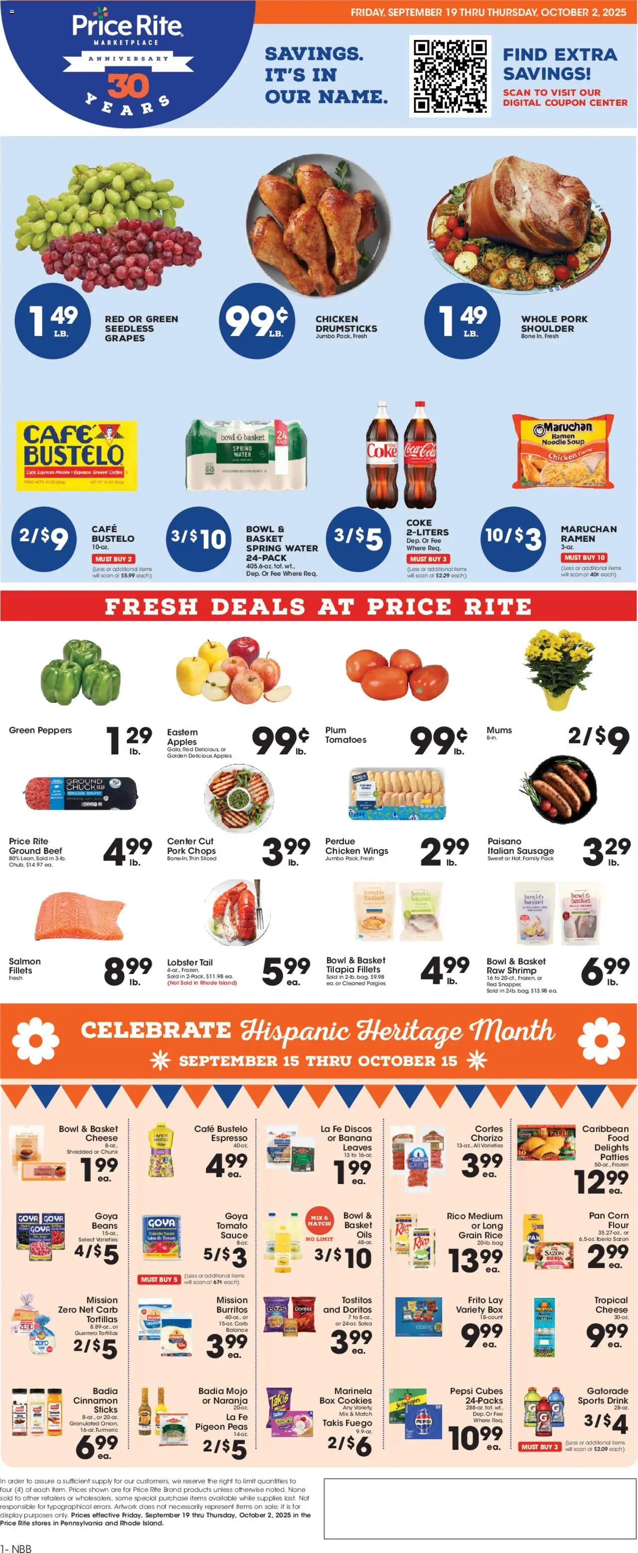 Price Rite Weekly Ad from 09/19/2025 - Flyer - Page number 1