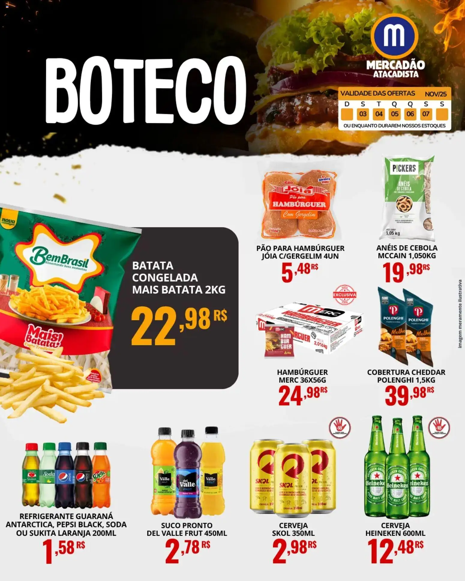 Pré-Visualização do folheto "Ofertas da semana" da loja Mercadão Atacadista válido a partir de 03/11/2025