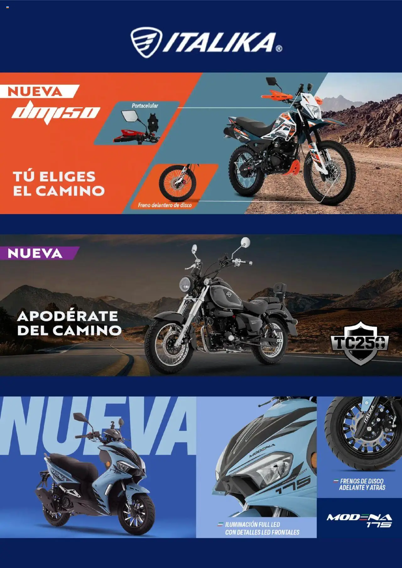 Catálogo Italika y sus promociones válidas desde el 16/09/2025 - Número de página 1