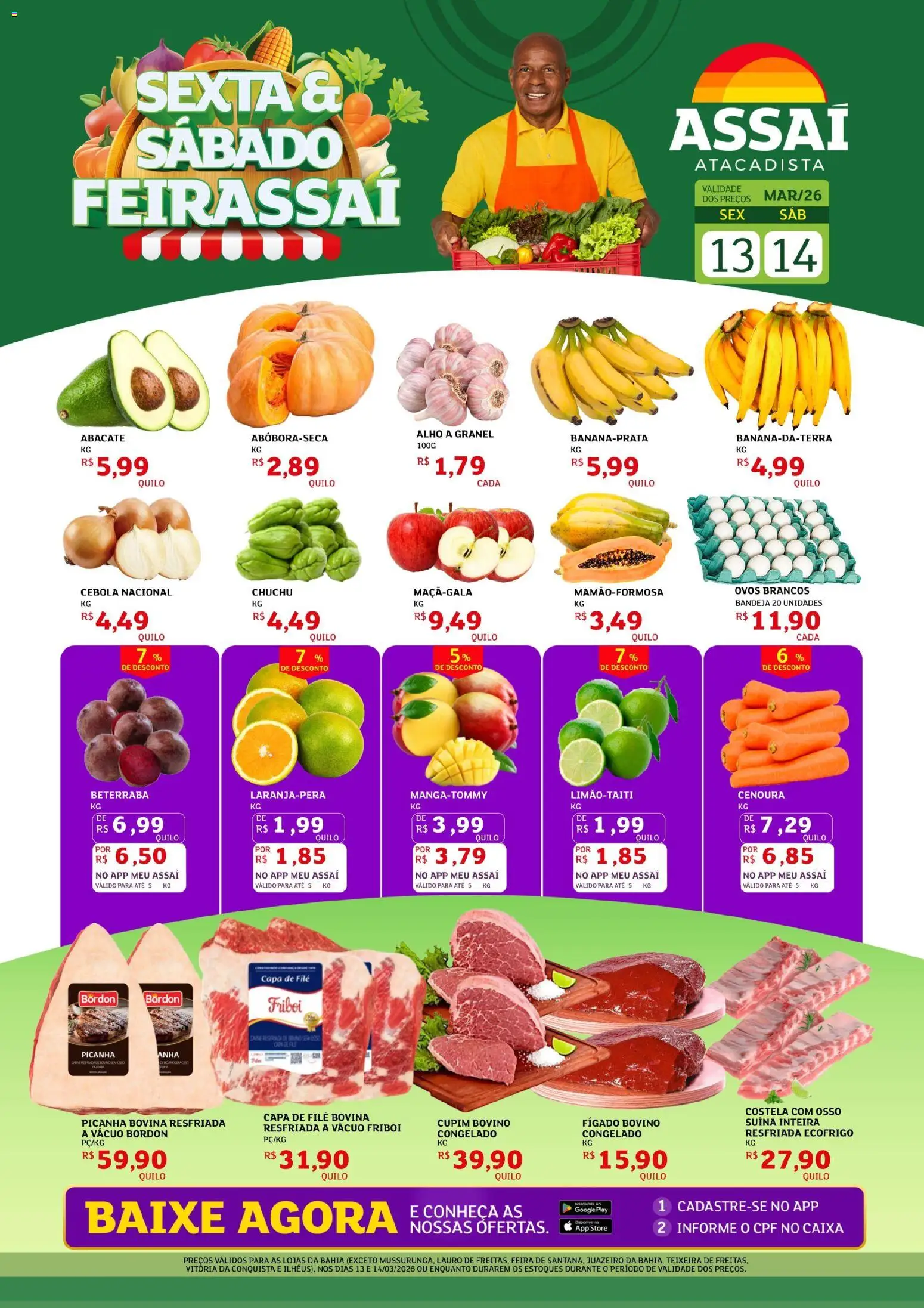 Pré-Visualização do folheto "Assaí Atacadista ofertas - BA" da loja Assaí Atacadista válido a partir de 13/03/2026