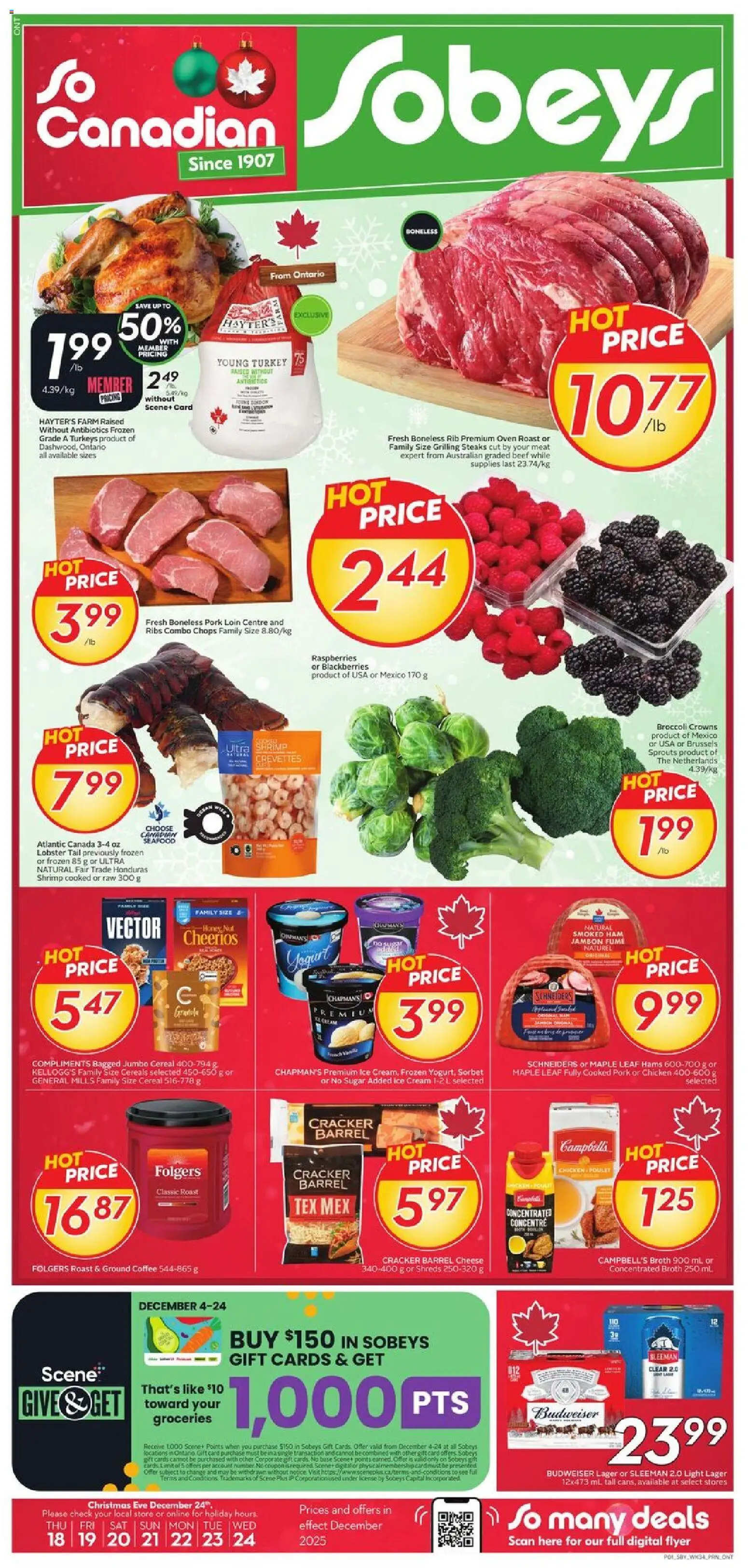 Preview of leaflet Weekly flyer / circulaire from shop Sobeys is valid from Dec 18, 2025