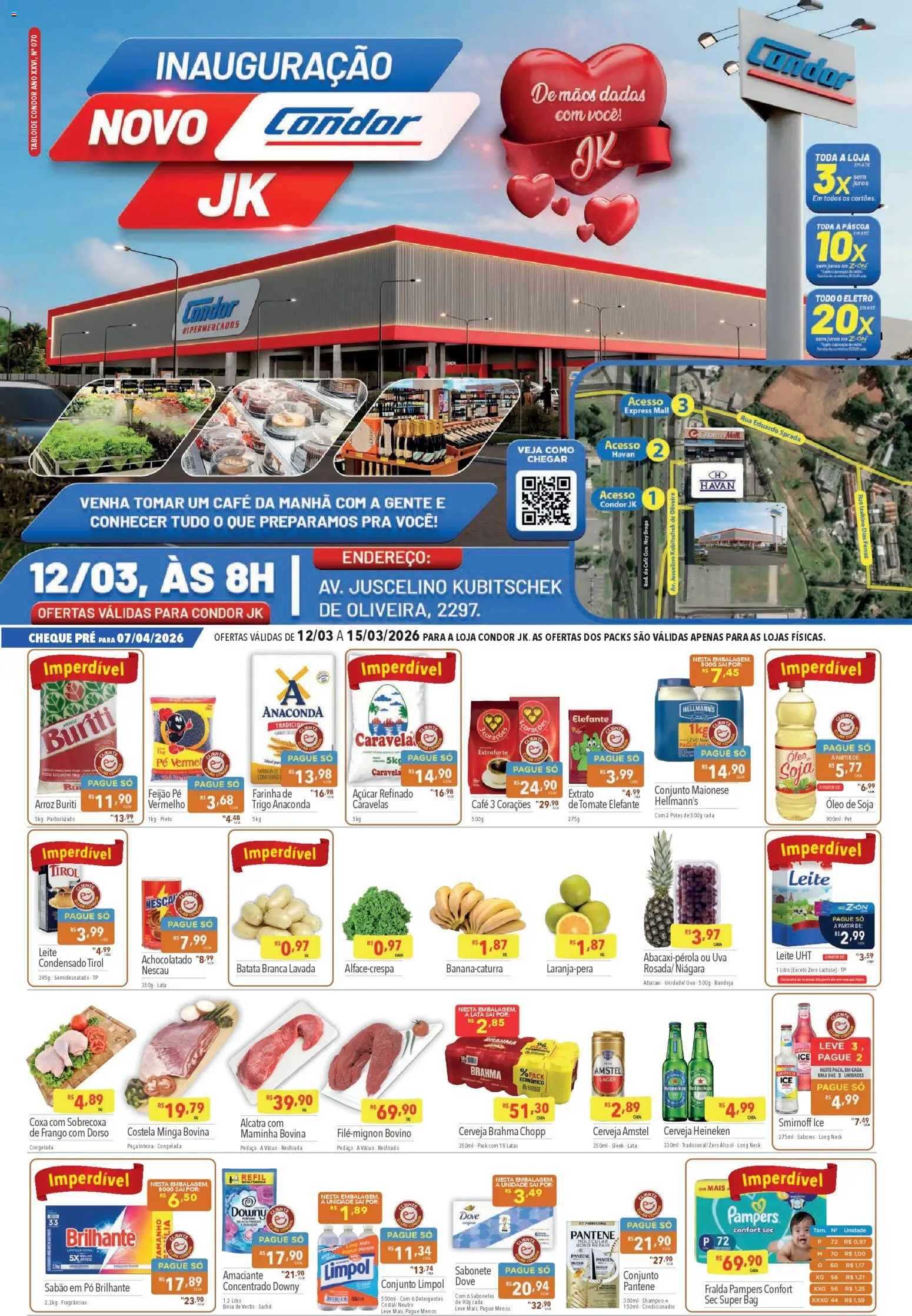 Pré-Visualização do folheto "Supermercados Condor ofertas Inauguracao" da loja Supermercados Condor válido a partir de 12/03/2026
