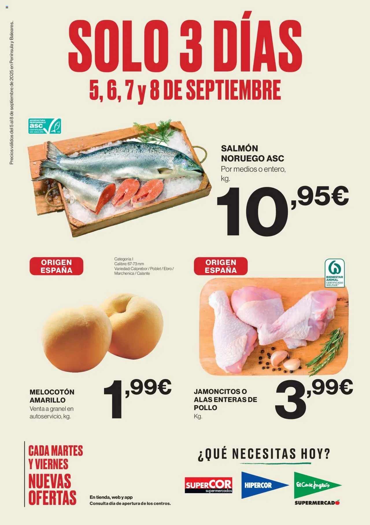 Catálogo El Corte Inglés y sus promociones válidas desde el 05/09/2025 - Número de página 1 - Pollo, Salmón
