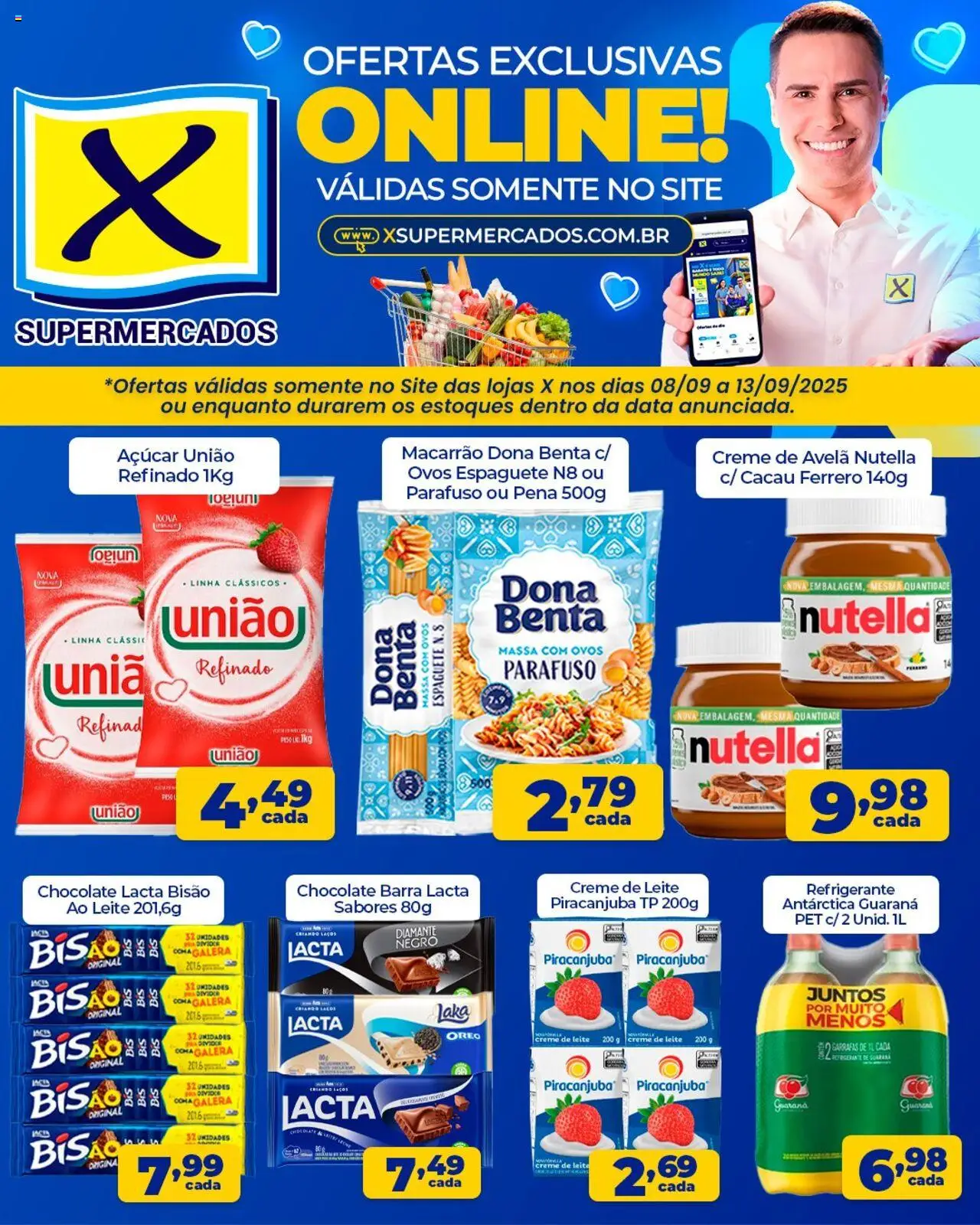 X Supermercados folheto "Ofertas Especiais" válido a partir de 08/09/2025 - número de página 1