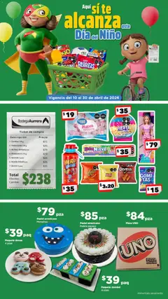 Vista previa las ofertas de la tienda Bodega Aurrerá - Bodega Aurrerá folleto Sí te alcanza este Día del Niño desde el 10/04/2026 